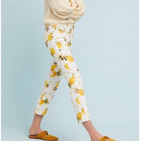 Anthropologie Denim - NWT Anthro high-rise Pilcro lemon crop jeans 31